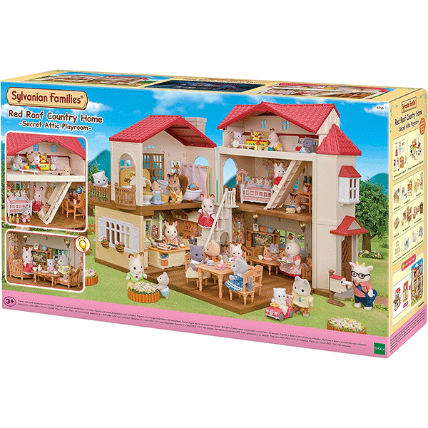 Calico Critters Red Roof Country Home w/ Secret Attic
