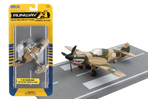Runway 24 P-40 Warhawk Flying Tigers w/ Runway