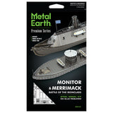 Metal Earth Premium Series Monitor & Merrimack Battle Of The Ironclads