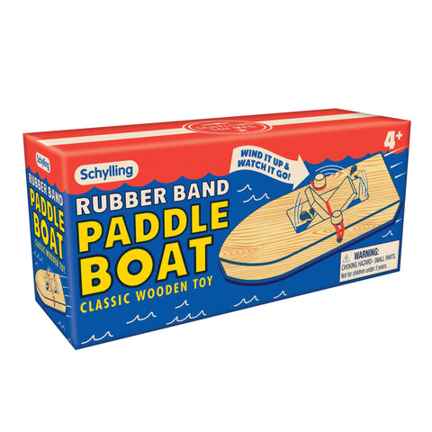 Rubberband Paddle Boat Classic Wooden Toy