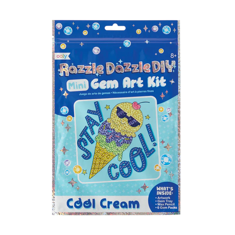 Ooly Razzle Dazzle DIY Mini Gem Art Kit Cool Cream