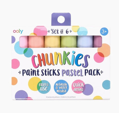 Ooly Chunkies Paint Sticks Pastel 6 Pk
