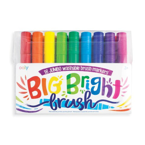 Ooly Big Bright Brush Washable Markers 10 Pk