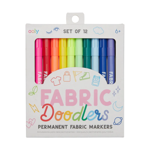 Ooly Fabric Doodlers Markers 12 Pk