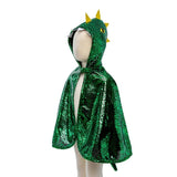 Great Pretenders Dragon Toddler Cape Green/Metallic 2-3