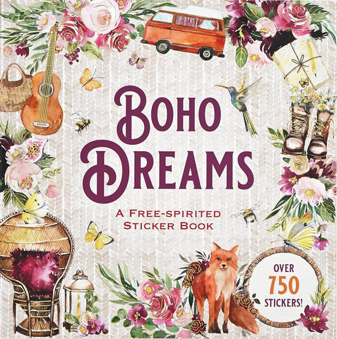 Boho Dreams Free Spirited Sticker Book