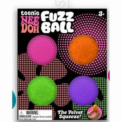 Teenie Nee Doh Fuzz Ball 4 Pk