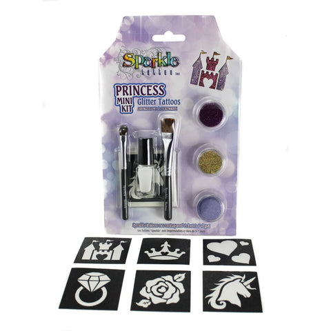 Sparkle Princess Glitter Tattoo Mini Kit