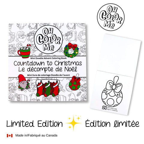 Oh Color Me Mini Doodle Advent Coloring Book - Countdown To Christmas