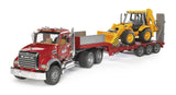 Bruder MACK Granite Truck w/ Trailer & JCB Backhoe Loader
