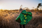 Great Pretenders Dragon Toddler Cape Green/Metallic 2-3