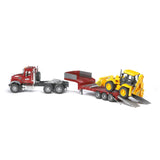 Bruder MACK Granite Truck w/ Trailer & JCB Backhoe Loader