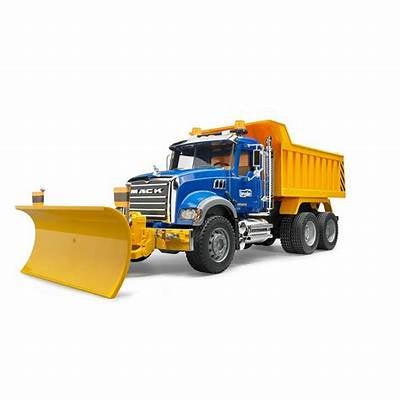 Bruder Mack Granite Dump Truck w/ Snow Plow Blade