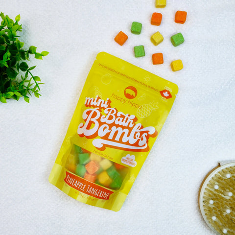 Happy Hippo Mini Bath Bombs - Pineapple Tangerine