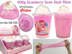 Strawberry Snow Slush Bubble Slime