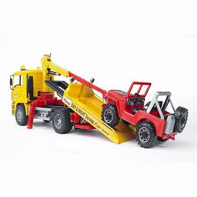 Bruder MAN TGA Tow Truck w/ Cross Country Jeep