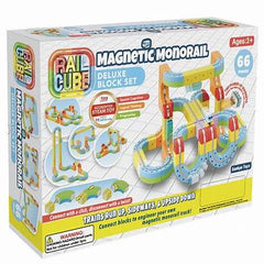 Rail Cube Magnetic Monorail Deluxe Block Set 66 Pce