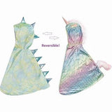 Great Pretenders Rainbow Reversible Unicorn Dragon Cape 5-6