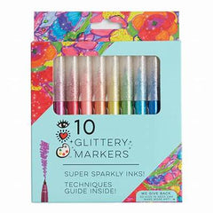 Glittery Markers 10 Pk