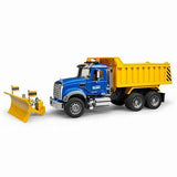 Bruder Mack Granite Dump Truck w/ Snow Plow Blade