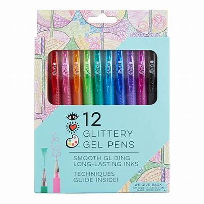 Glittery Gel Pens 12 Pk