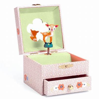 Music Jewelry Box - Wood Fawn