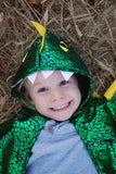 Great Pretenders Dragon/Knight Reversible Cape Green/Silver 5-6