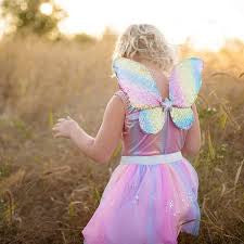 Great Pretenders Rainbow Sequins Skirt Wings Wand 4-6