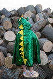 Great Pretenders Dragon/Knight Reversible Cape Green/Silver 5-6