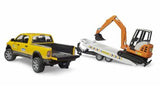 Bruder Ram Rental Service w/ Trailer & Mini Excavator