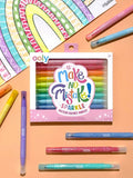 Ooly Make No Mistake Sparkle Glittery Eraseable Markers 12 Pk