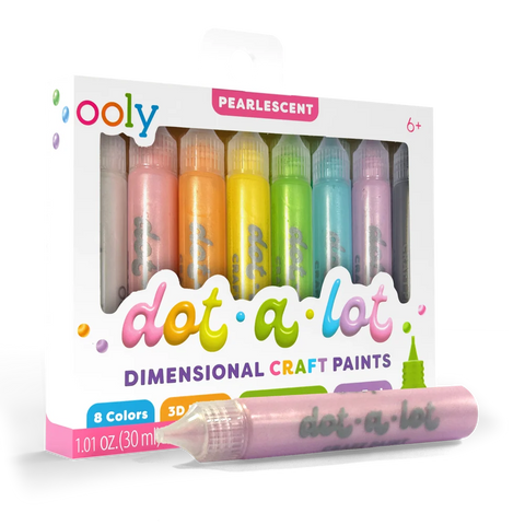 Ooly Dot A Lot Dimensional Craft Paints 8 Pk - Pearlescent