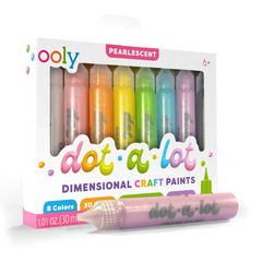 Ooly Dot A Lot Dimensional Craft Paints 8 Pk - Pearlescent