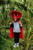 Great Pretenders Triceratops Hooded Cape Red 4-5