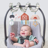 Itzy Bitzy Spiral Car Seat Activity Toy - Farm