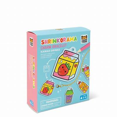 Tiger Tribe Shrinkorama Charm Bracelet - Kawaii Drinks