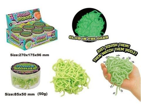 Wiggly Squishy Worms Glow In The Dark