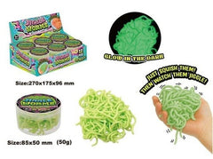 Wiggly Squishy Worms Glow In The Dark