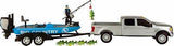Big Country Bass Fishing Set w/ Ford F-250 Truck & Bass Boat Trailer Combo