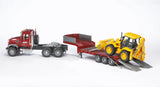 Bruder MACK Granite Truck w/ Trailer & JCB Backhoe Loader