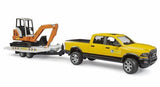 Bruder Ram Rental Service w/ Trailer & Mini Excavator
