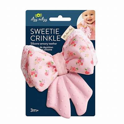 Sweetie Crinkle Bow w/ Silicone Teether