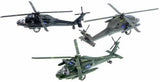 Die Cast 10" Blackhawk Helicopter w/ Light & Sound