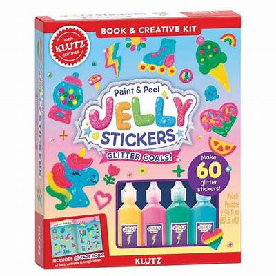 Klutz Paint & Peel Jelly Stickers Kit - Glitter Goals