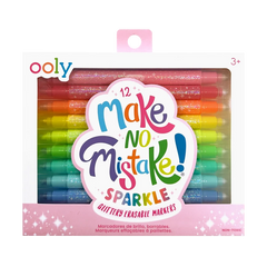 Ooly Make No Mistake Sparkle Glittery Eraseable Markers 12 Pk