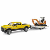 Bruder Ram Rental Service w/ Trailer & Mini Excavator