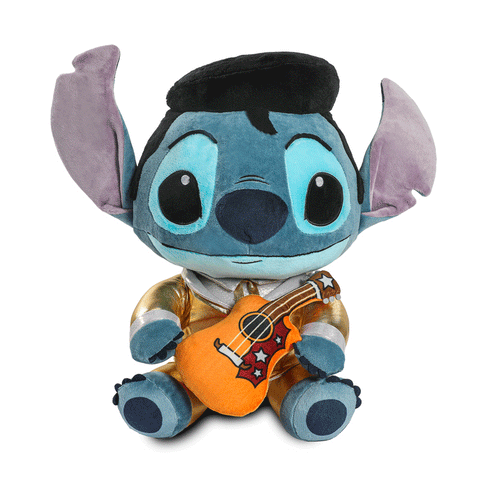 Stitch - Elvis w/ Gold Outfit & Orange Guitar Plush
