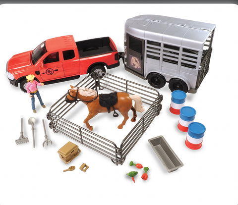 Big Country Adventure Truck & Horse Trailer Playset 24 Pce