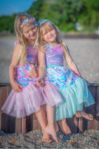 Great Pretenders Bling Bling Mermaid Skirt & Hairclip Pink 4-6