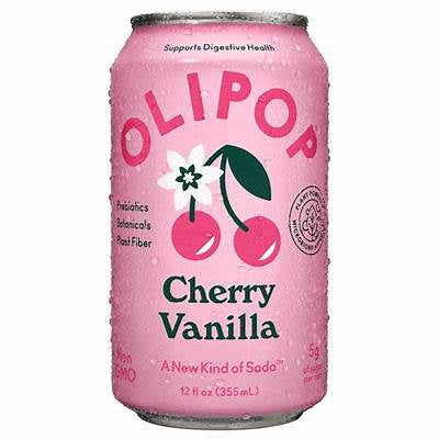 Olipop Cherry Vanilla Prebiotic Soda